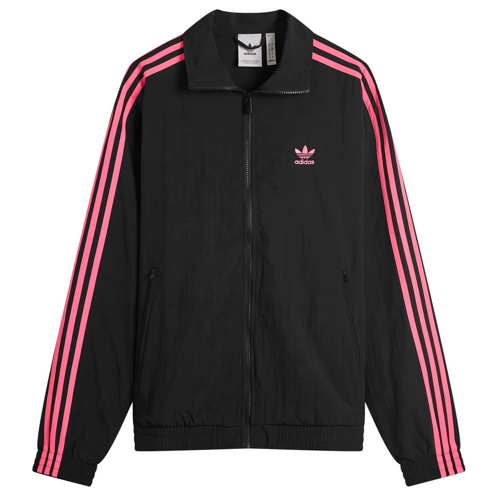 Adidas Originals Men's Firebird Track Top Black/Lucid Pink